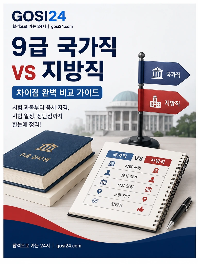 9급 국가직과 지방직 시험 차이 및 선택 기준 비교 가이드